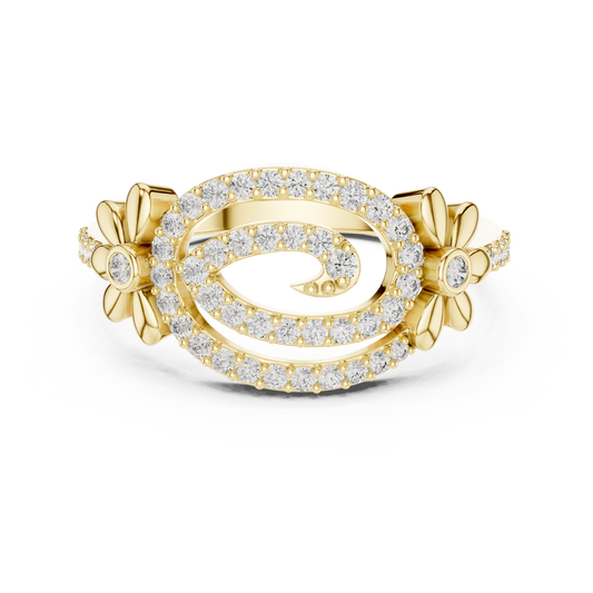 Classic Floral Loop Diamond Ring
