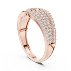 Moderner runder Diamantring – Luxus Designer Goldring