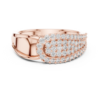 Moderner runder Diamantring – Luxus Designer Goldring