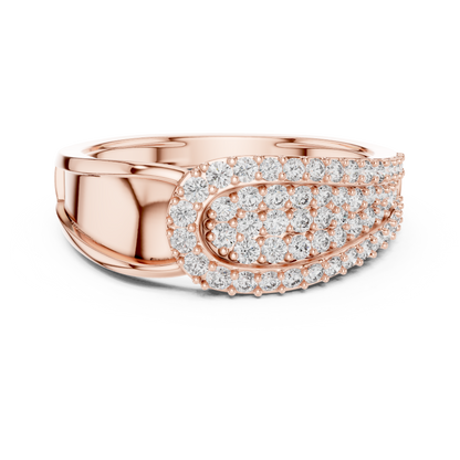 Modern Round Cut Diamond Ring – Luxury Designer Gold Ring