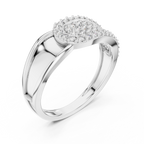 Moderner runder Diamantring – Luxus Designer Goldring