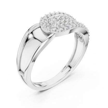Modern Round Cut Diamond Ring – Luxury Designer Gold Ring