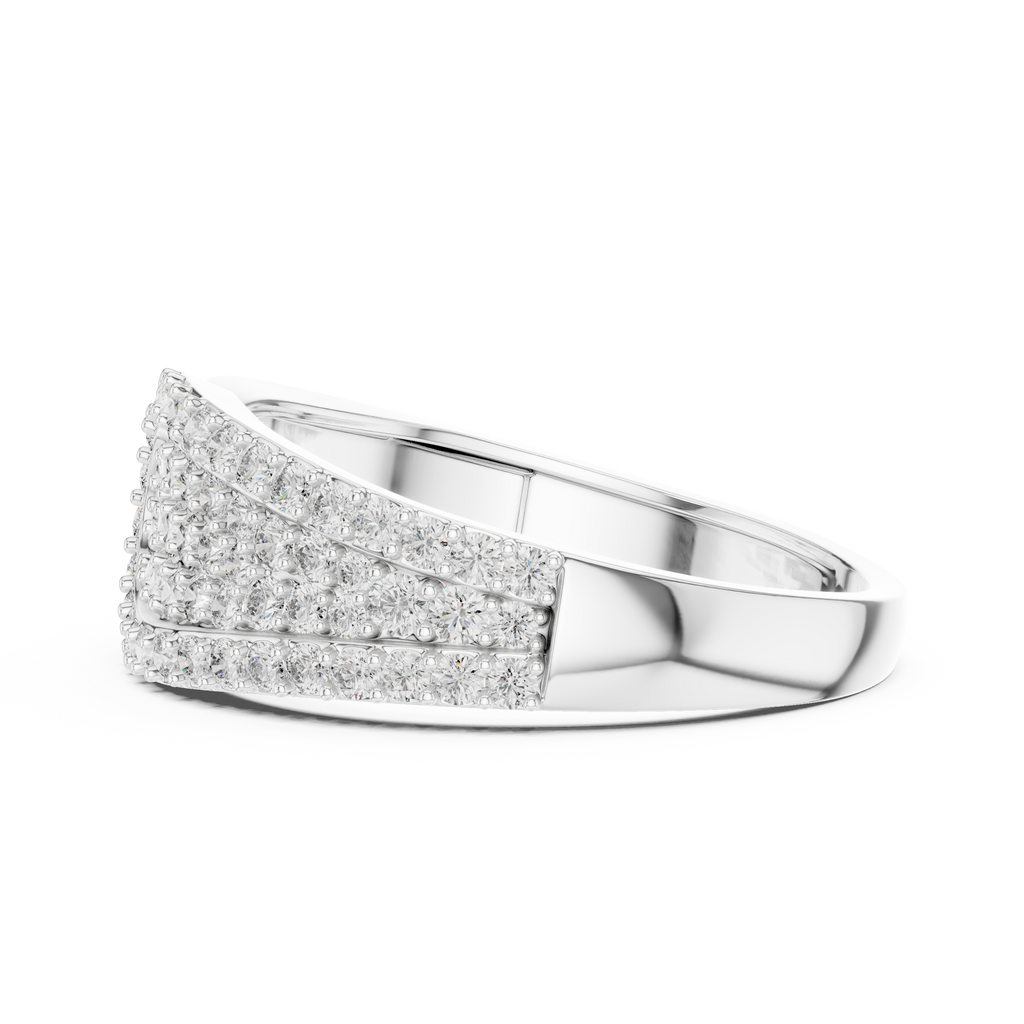 Moderner runder Diamantring – Luxus Designer Goldring