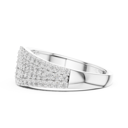 Modern Round Cut Diamond Ring – Luxury Designer Gold Ring