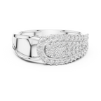 Moderner runder Diamantring – Luxus Designer Goldring