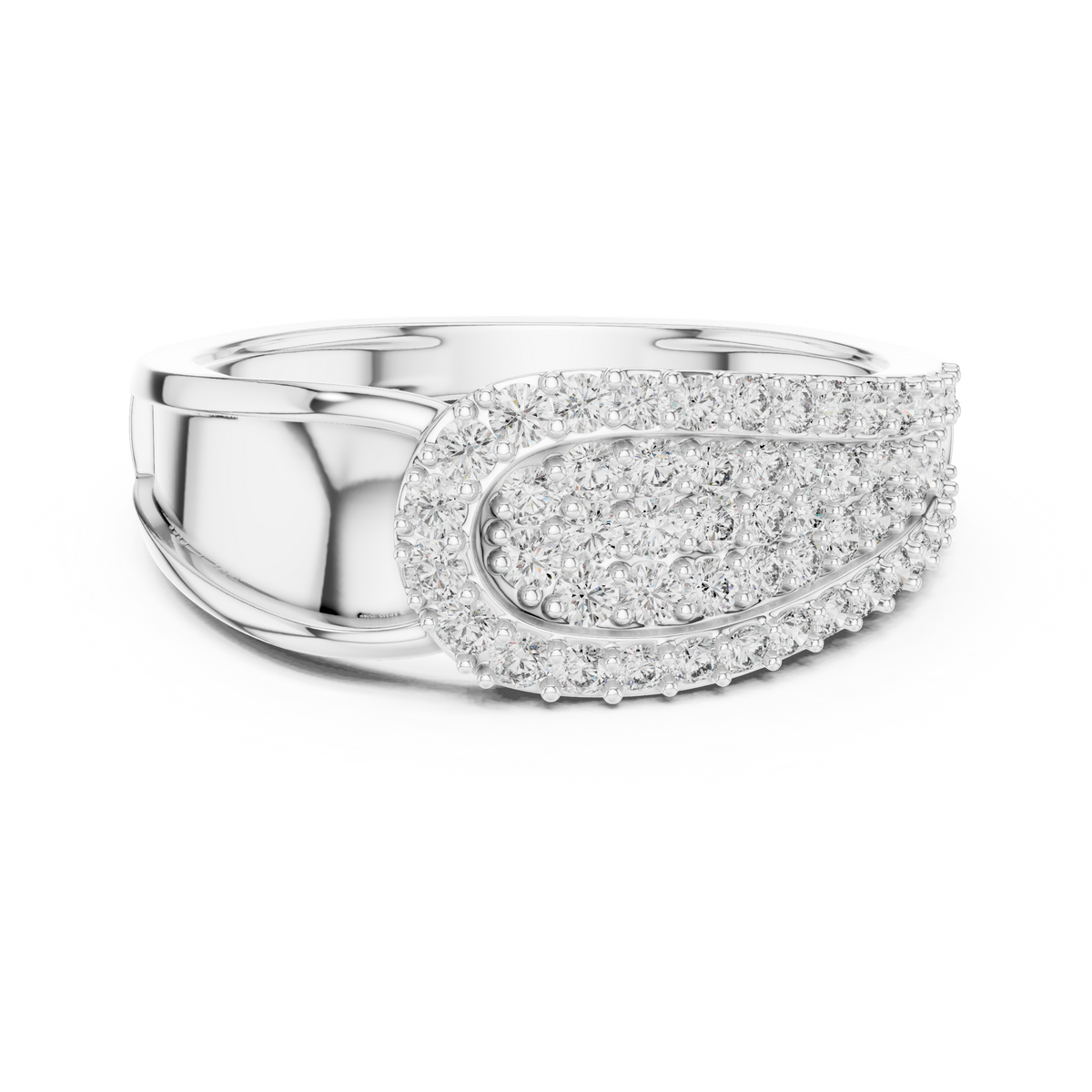 Moderner runder Diamantring – Luxus Designer Goldring