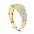 Moderner runder Diamantring – Luxus Designer Goldring