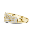 Moderner runder Diamantring – Luxus Designer Goldring