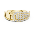 Moderner runder Diamantring – Luxus Designer Goldring