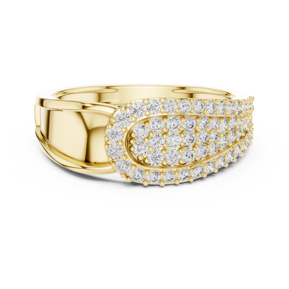 Modern Round Cut Diamond Ring – Luxury Designer Gold Ring