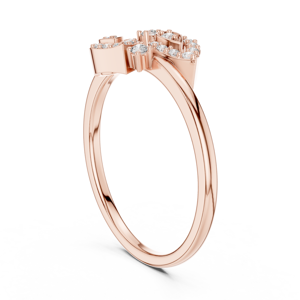 Graceful Teardrop Duo Diamond Ring