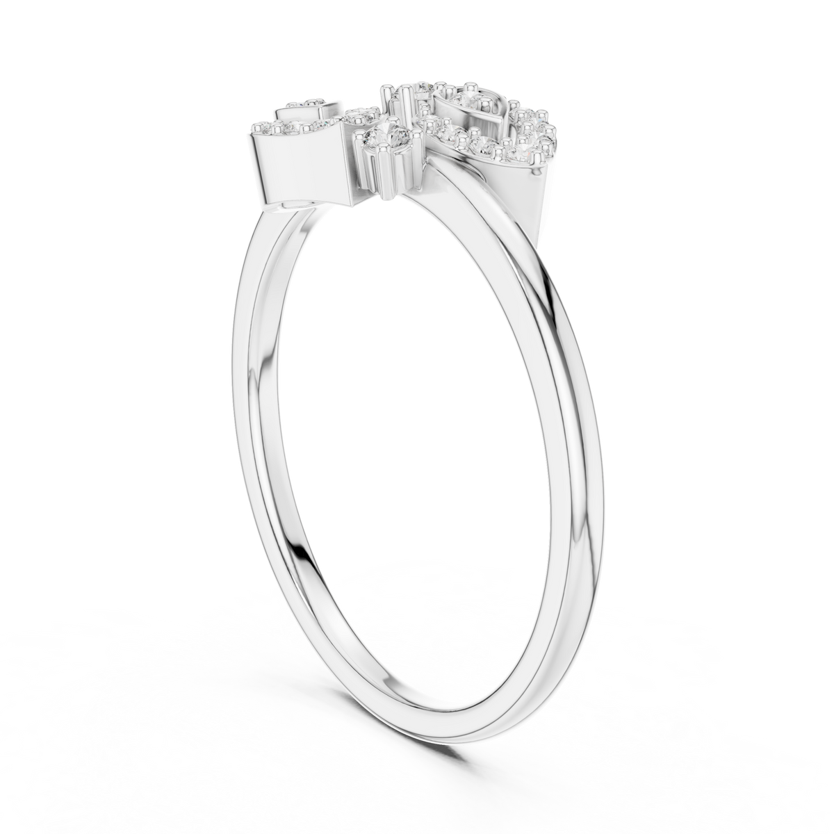 Graceful Teardrop Duo Diamond Ring