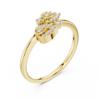Graceful Teardrop Duo Diamond Ring