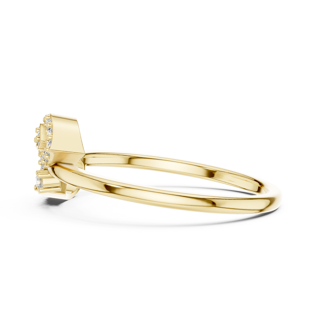 Graceful Teardrop Duo Diamond Ring