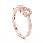 Graceful Loop Diamond Gold Ring