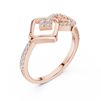 Graceful Loop Diamond Gold Ring