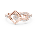 Graceful Loop Diamond Gold Ring