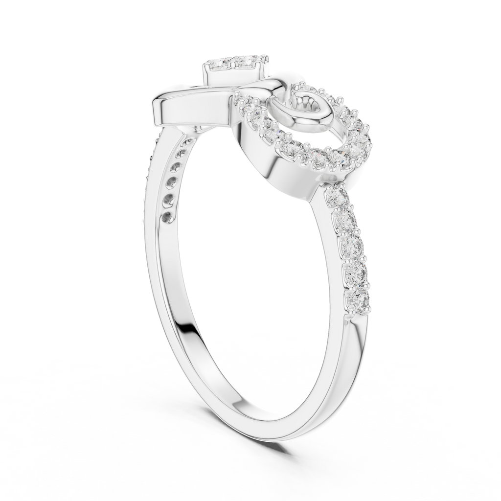 Graceful Loop Diamond Gold Ring