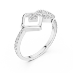 Graceful Loop Diamond Gold Ring