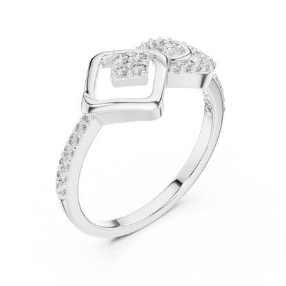 Graceful Loop Diamond Gold Ring