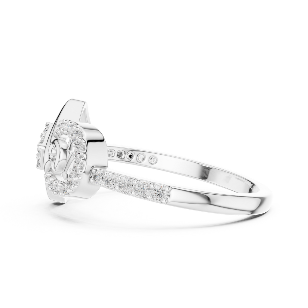 Graceful Loop Diamond Gold Ring