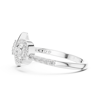 Graceful Loop Diamond Gold Ring