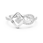 Graceful Loop Diamond Gold Ring