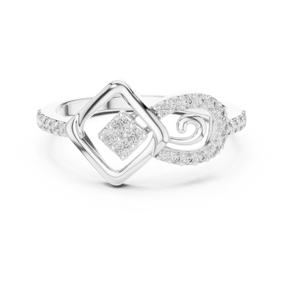 Graceful Loop Diamond Gold Ring