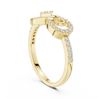 Graceful Loop Diamond Gold Ring