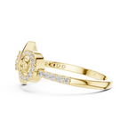 Graceful Loop Diamond Gold Ring