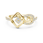 Graceful Loop Diamond Gold Ring
