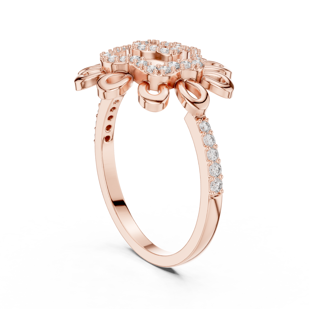 Golden Bloom Diamond Ring
