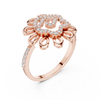 Golden Bloom Diamond Ring