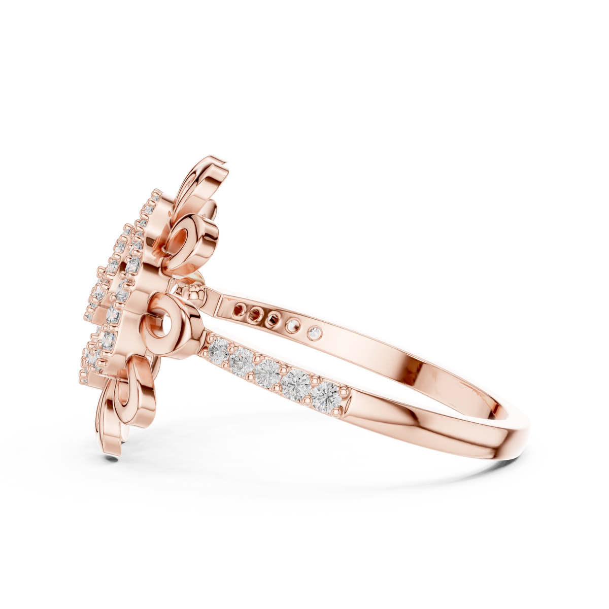 Golden Bloom Diamond Ring