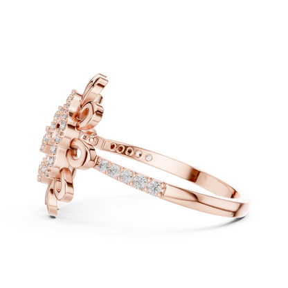 Golden Bloom Diamond Ring