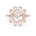 Golden Bloom Diamond Ring
