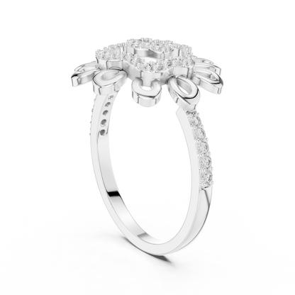 Golden Bloom Diamond Ring