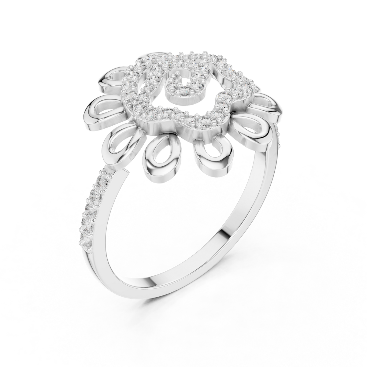 Golden Bloom Diamond Ring