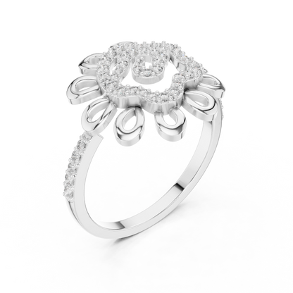 Golden Bloom Diamond Ring