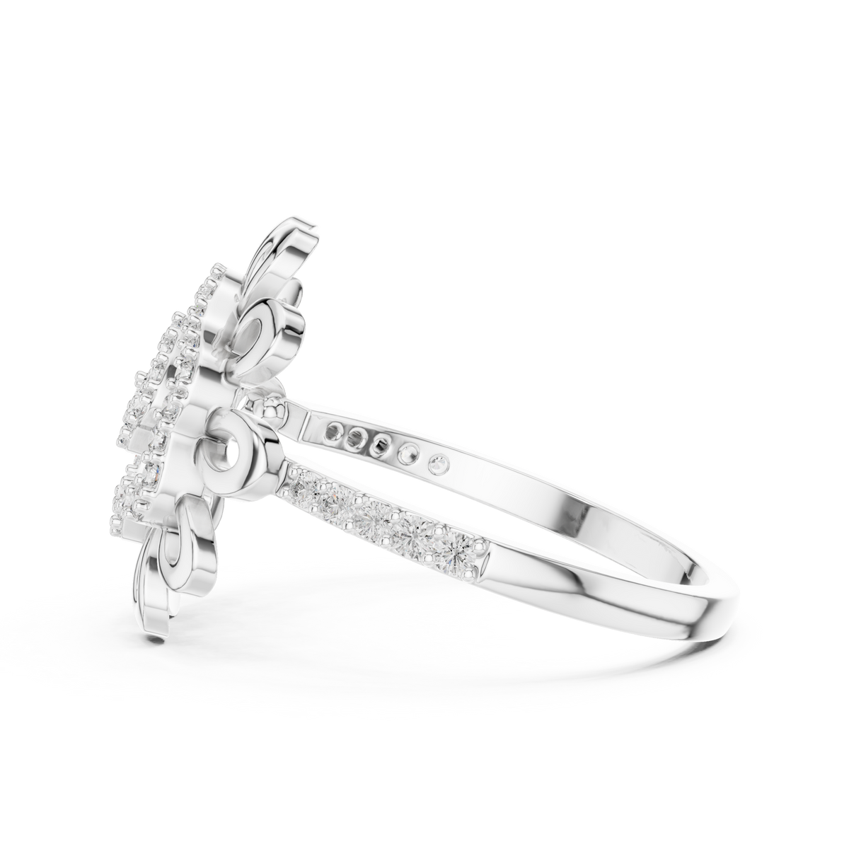 Golden Bloom Diamond Ring