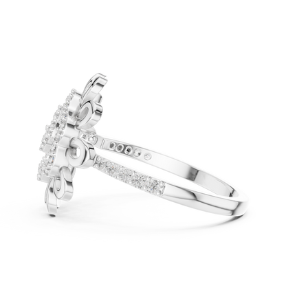 Golden Bloom Diamond Ring