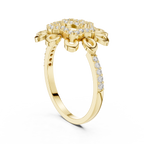 Golden Bloom Diamond Ring