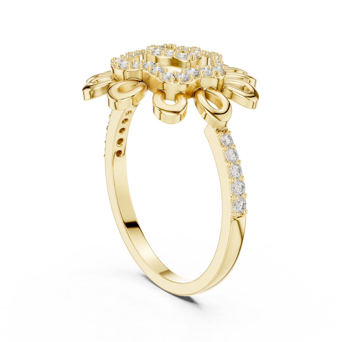 Golden Bloom Diamond Ring