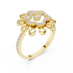 Golden Bloom Diamond Ring