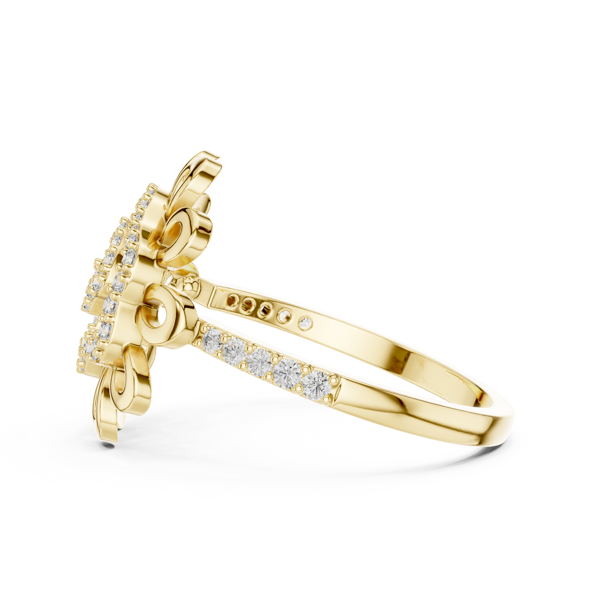 Golden Bloom Diamond Ring