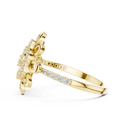 Golden Bloom Diamond Ring