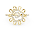 Golden Bloom Diamond Ring