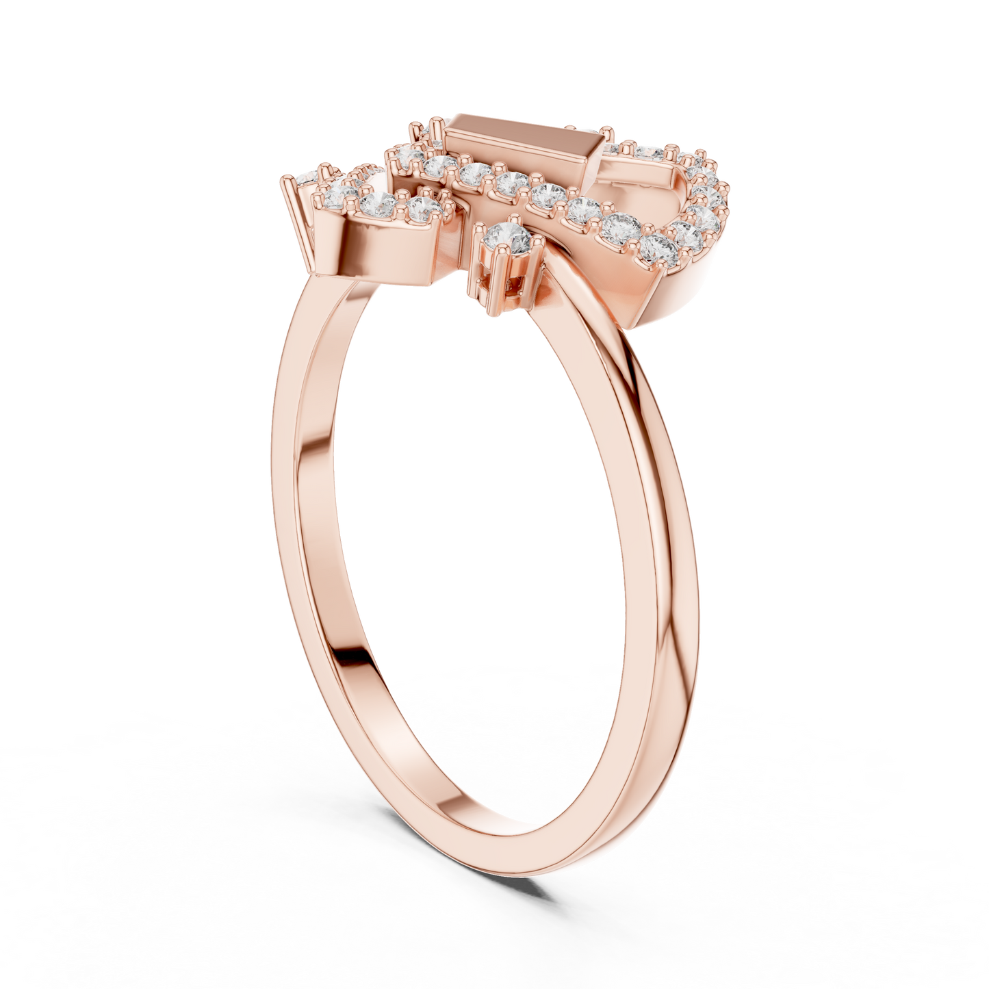 Geometric Sparkle Diamond Ring