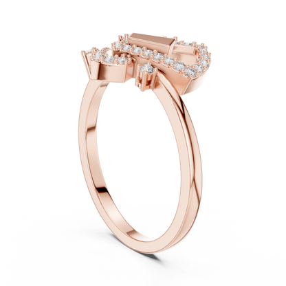 Geometric Sparkle Diamond Ring