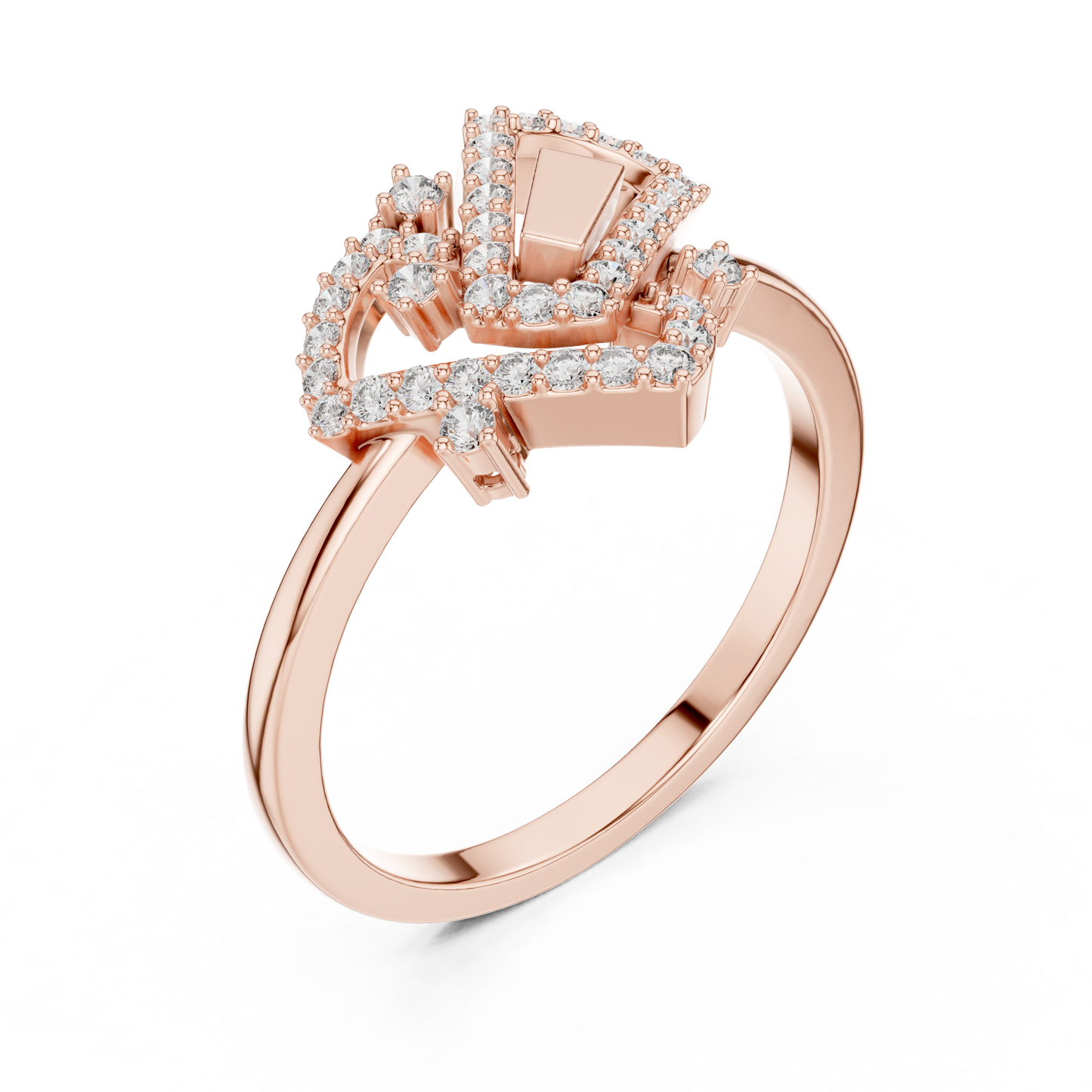 Geometric Sparkle Diamond Ring
